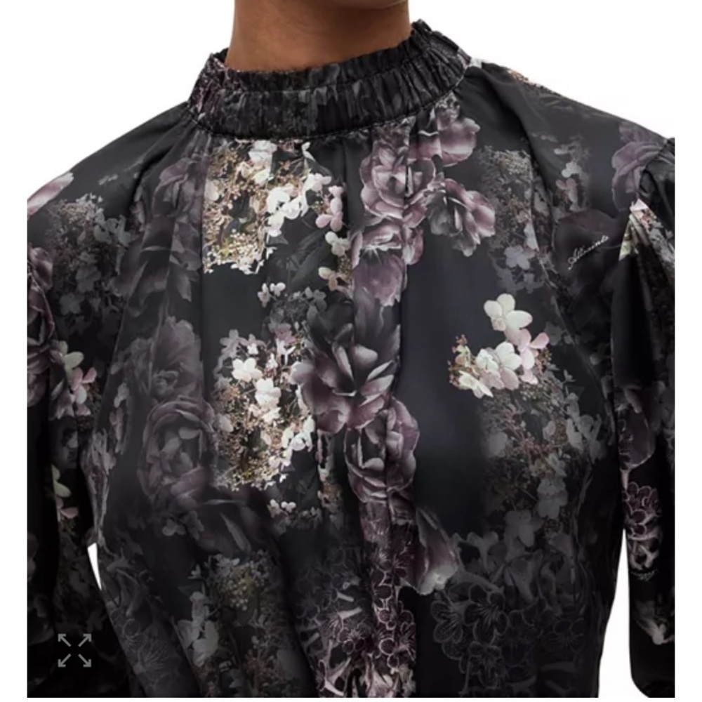 ALLSAINTS Zoey Margeaux Floral Mini Dress Size 6 - Picture 11 of 11